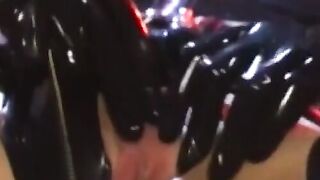 PussyCatsLatex.com - Latex-clad succubus tease with toy play by mistress taylor