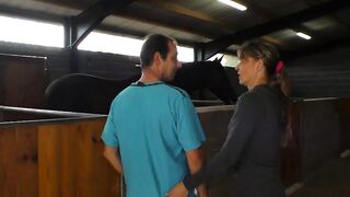 Emaciated older woman seduces the farmer