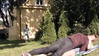 Blonde Klarisa Leowe having public sex