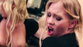 Natural boobs thot Celina Davis inside the hair salon