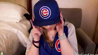 Baseball Fan Sunny Lane Masturbates Her Moist Muff For The Fandom!