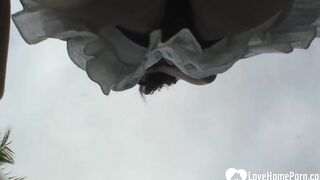 Having fun with a hot into my backyard