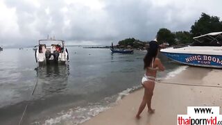 Bro dildoing and fucking his amateur Thai 19 year old gf Polly