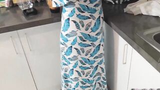 My Irresistible Step-Daughter into Blue Dress Cooking Is My Sex Sub When Her Cougar Is Not At Home
