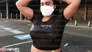 Kriss Hotwife Hotwife Showing Off Inside Supermarket Into Skirt With Punched Underwear (Upskirt)