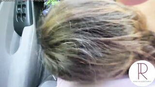 College Lovers gets Caught Sucking Off Penis into the Vehicle