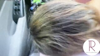 College Lovers gets Caught Sucking Off Penis into the Vehicle