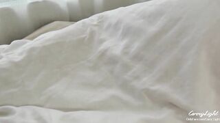 18 Yo Step Sister Wakes up to a Rough Dick of her Step Brother - Blindfold - Cum on hooters / CarryLight