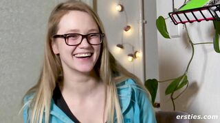 Exhibitionist Holly Dares to Masturbate inside the Hallway