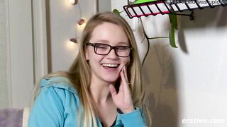 Exhibitionist Holly Dares to Masturbate inside the Hallway