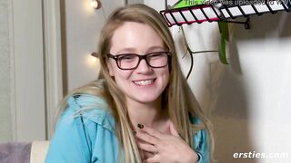 Exhibitionist Holly Dares to Masturbate inside the Hallway