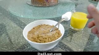 Vulgar Teenie Pounded By Dad inside Milf's Bed