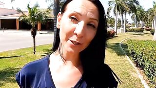 Vacation date with dark haired cougar and sex tourist