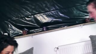 Emaciated housewife at a real amateur casting