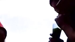 Young amateur gives facial to mature homo after blowing him