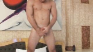 BareBrazil.com - Latino hunk Oliver showcasing his massive cock while jerking