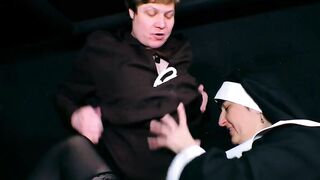 Sex inside church with an mature nun