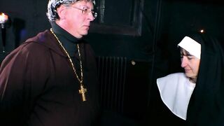 Sex inside church with an mature nun