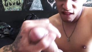 LatinoJuice.com - Innocent stud Jota exposes his uncut dick and masturbates in front
