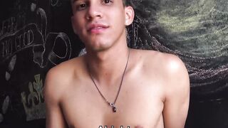 LatinoJuice.com - Innocent stud Jota exposes his uncut dick and masturbates in front