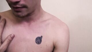 LatinoJuice.com - Beautiful boy Esteban gobbles my uncut cock and eats my sticky load