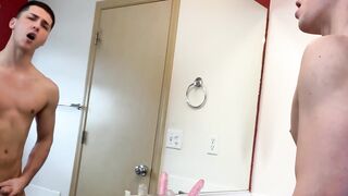 Big dick jock Tristan Hunter hot dildo play solo jerk off