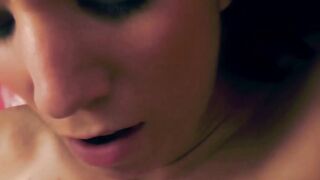 Ebony-haired bimbo at a real casting