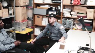Perps4Sale.com - Hunk Black cop teases unshaved Inked Jock suspect and fucked