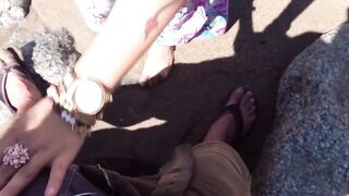 Banged date on the beach with the Spanish Pequena Nery