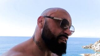 Public sex by the pool with a turned on Hispanic hoe