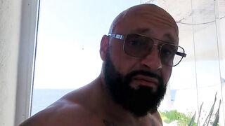Public sex by the pool with a turned on Hispanic hoe