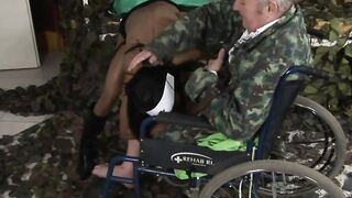 Whore takes care of disabled pensioner