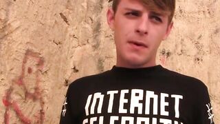 Cutie Cameron James jerked his cock while sucking the cock of hottie Sebastian Kane a