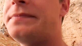 Cutie Cameron James jerked his cock while sucking the cock of hottie Sebastian Kane a