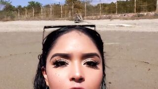 Fucking a 19 year old public on the outdoors beach