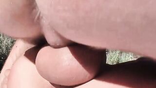 Blonde doll spontaneously fucks public