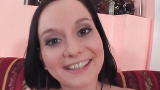 Pocket cash bimbo with tiny melons at the casting