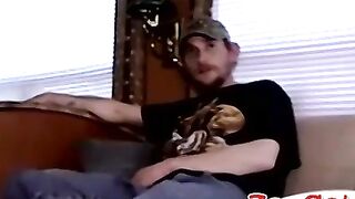 Bruce has a great uncut cock and real juicy oozing precum Hoe 2