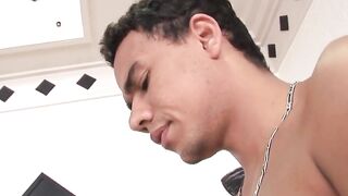 Three-Way anal without a condom with a t-girl woman and man