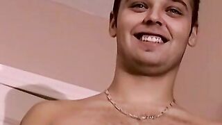 Cute twink Jake jerks his fat meat while sucking hard cock Hoe 2