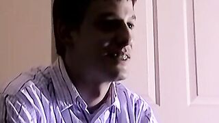 Horny amateur dude jerks his fat dick and receives a head Hoe 2