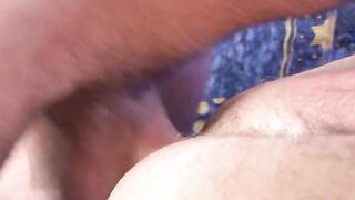 Petite homosexual with a wig having bareback anal sex