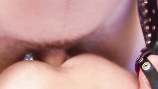 Homosexual anal sex bareback with leather fetishists