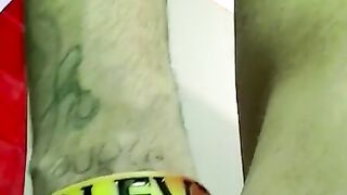 Hot guy unloads his balls in front of guys