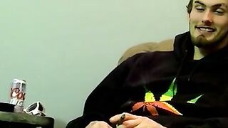Hot guy unloads his balls in front of guys