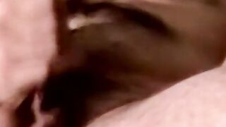 Straight bear boy unloading the cum from his balls