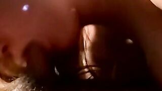 Blonde girl gives uncut Larry a good time with her pussy