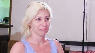 Homemade gang bang casting with blonde mom
