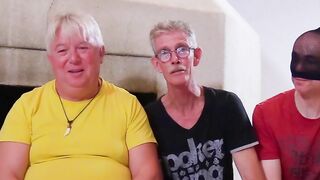 Homemade gang bang casting with blonde mom