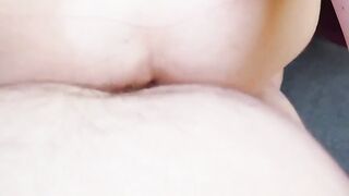 Unattractive older woman with tiny hooters point of view